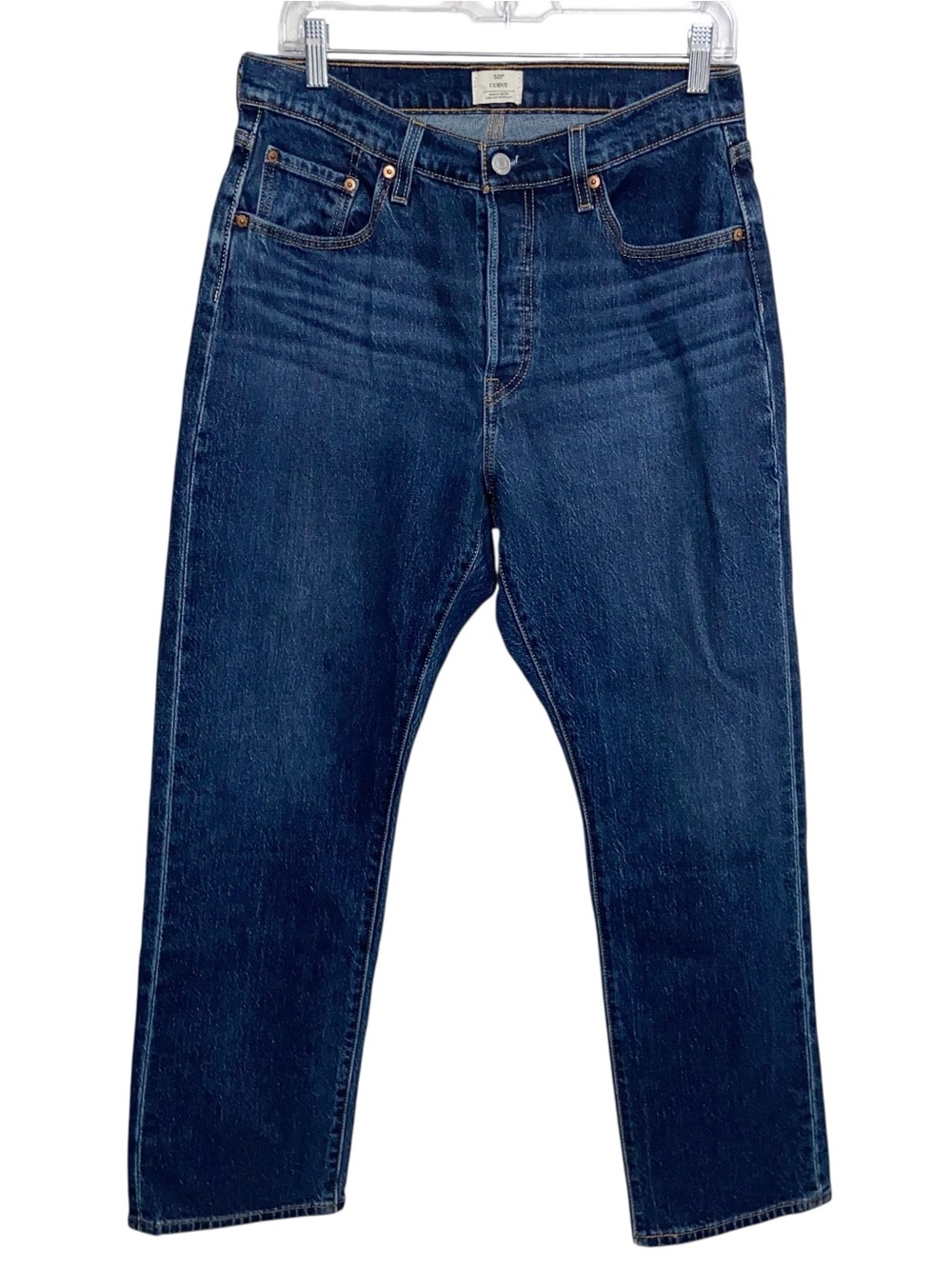 Levi’s Jeans Women 31X30 Blue Denim Button Fly 501 Curve High Rise Straight EUC